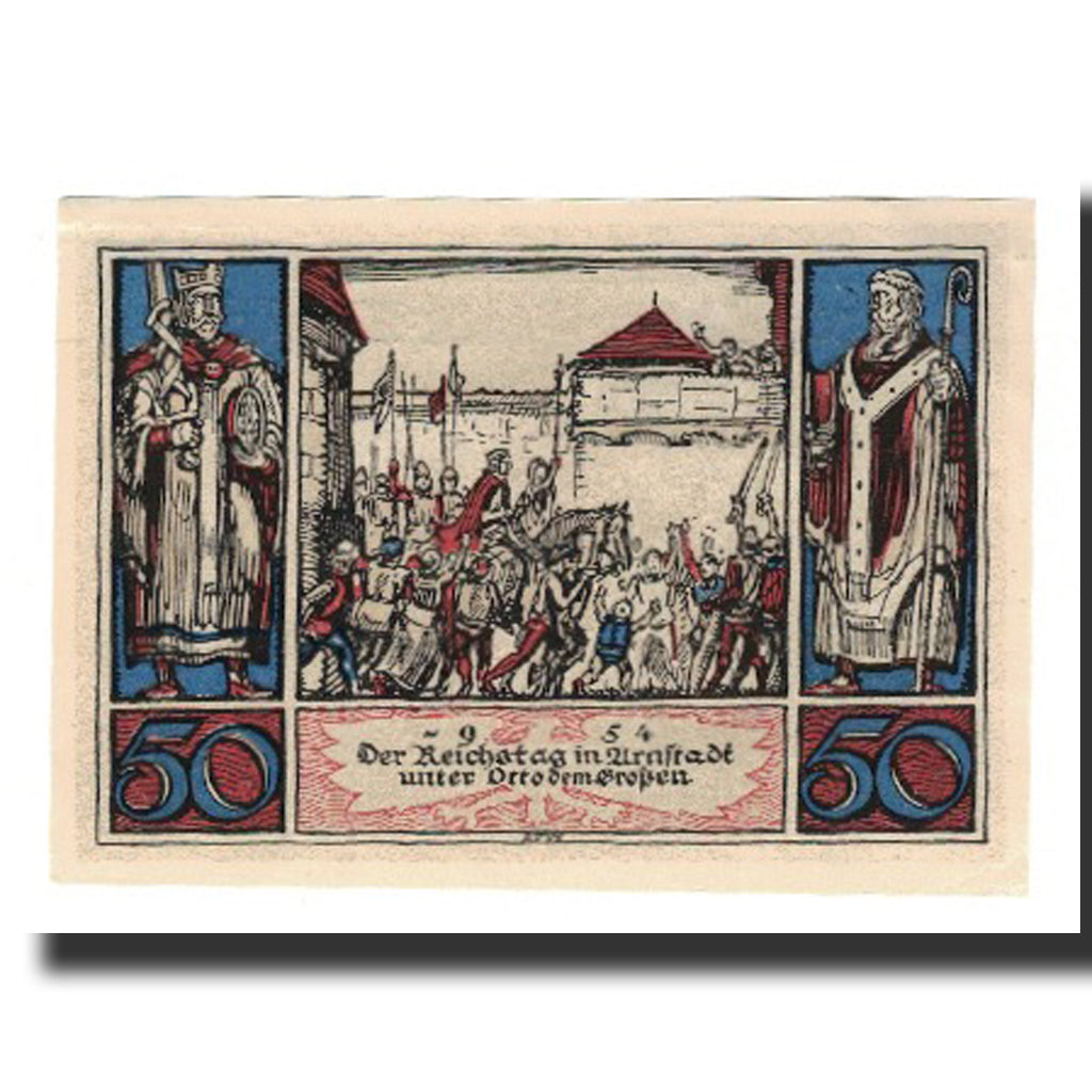 Banknote, Germany, Urastadt, 50 Pfennig, personnage 5, 1921, AU(55-58)