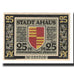 Billet, Allemagne, Ahaus Stadt, 25 Pfennig, personnage, 1921, 1921-06-07, SUP