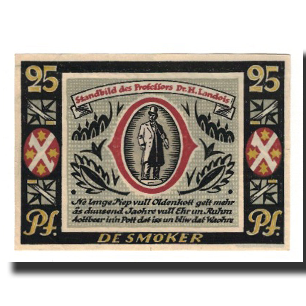 Billet, Allemagne, Ahaus Stadt, 25 Pfennig, personnage, 1921, 1921-06-07, SUP