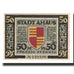 Billet, Allemagne, Ahaus Stadt, 50 Pfennig, Batiment, 1921, 1921-06-07, SUP