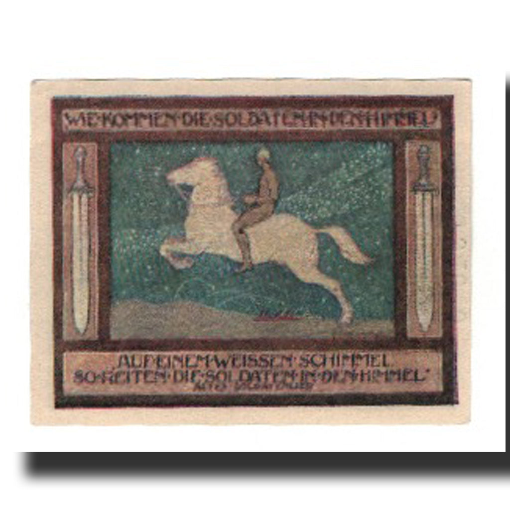 Banknote, Germany, Ansbach Stadt, 25 Pfennig, cavalier, 1919, 1919-12-31