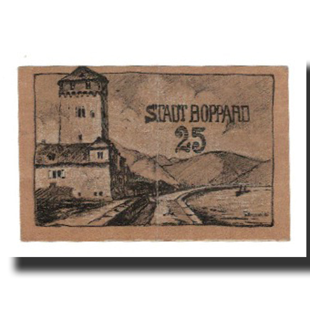 Banknote, Germany, Boppard Stadt, 25 Pfennig, paysage, 1920, 1920-12-31