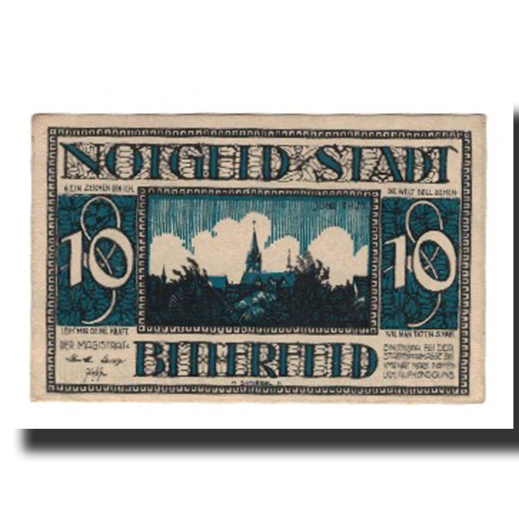 Banknote, Germany, Bitterfeld Stadt, 10 Pfennig, Batiment, 1921, AU(55-58)