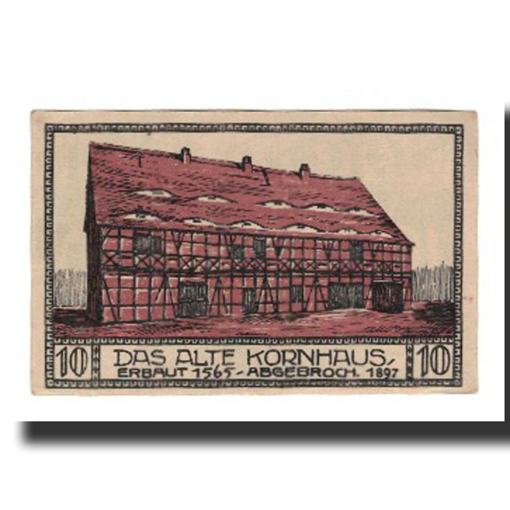 Banknote, Germany, Bitterfeld Stadt, 10 Pfennig, Batiment, 1921, AU(55-58)