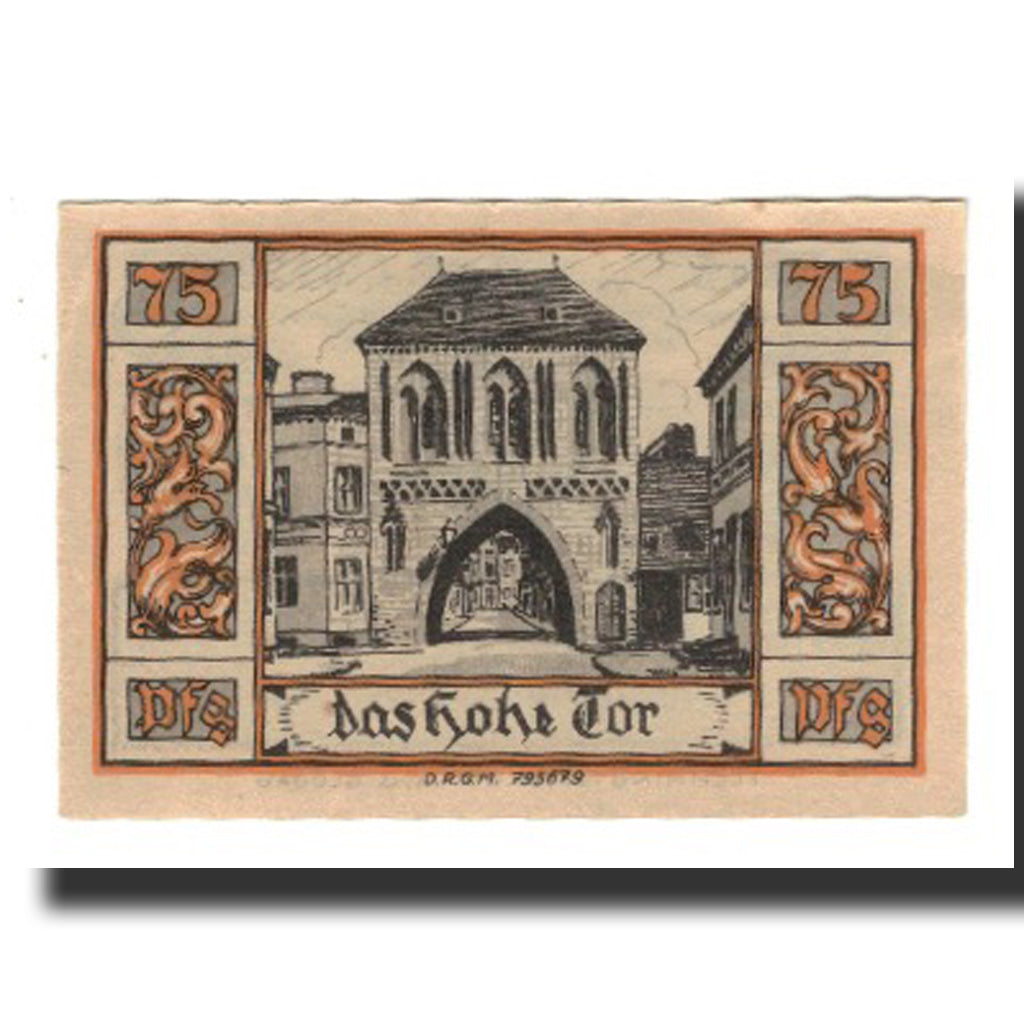 Banknote, Germany, Belgard a. Persante Stadt, 75 Pfennig, Batiment, AU(55-58)
