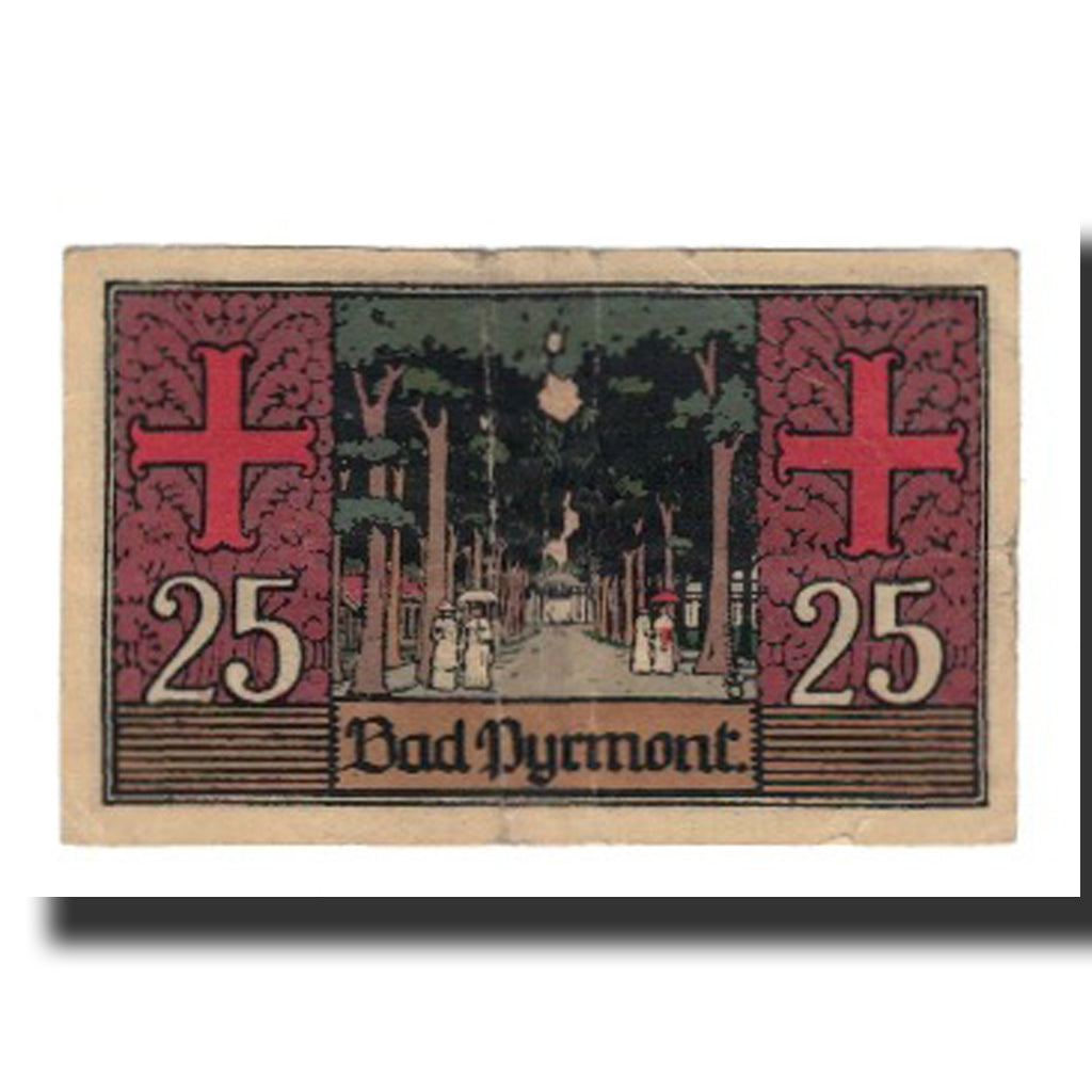 Banknote, Germany, Pyrmont Kreis, 25 Pfennig, allée, 1921, 1921-02-02