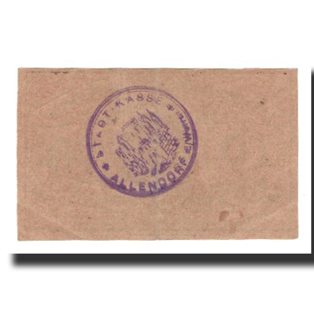Banknote, Germany, Stadtgemeinde Allendorf (Werra), 10 Pfennig, N.D, EF(40-45)