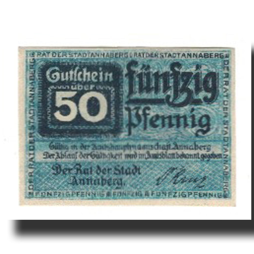 Banknote, Germany, Annaberg Stadt, 50 Pfennig, personnage, undated (1920)