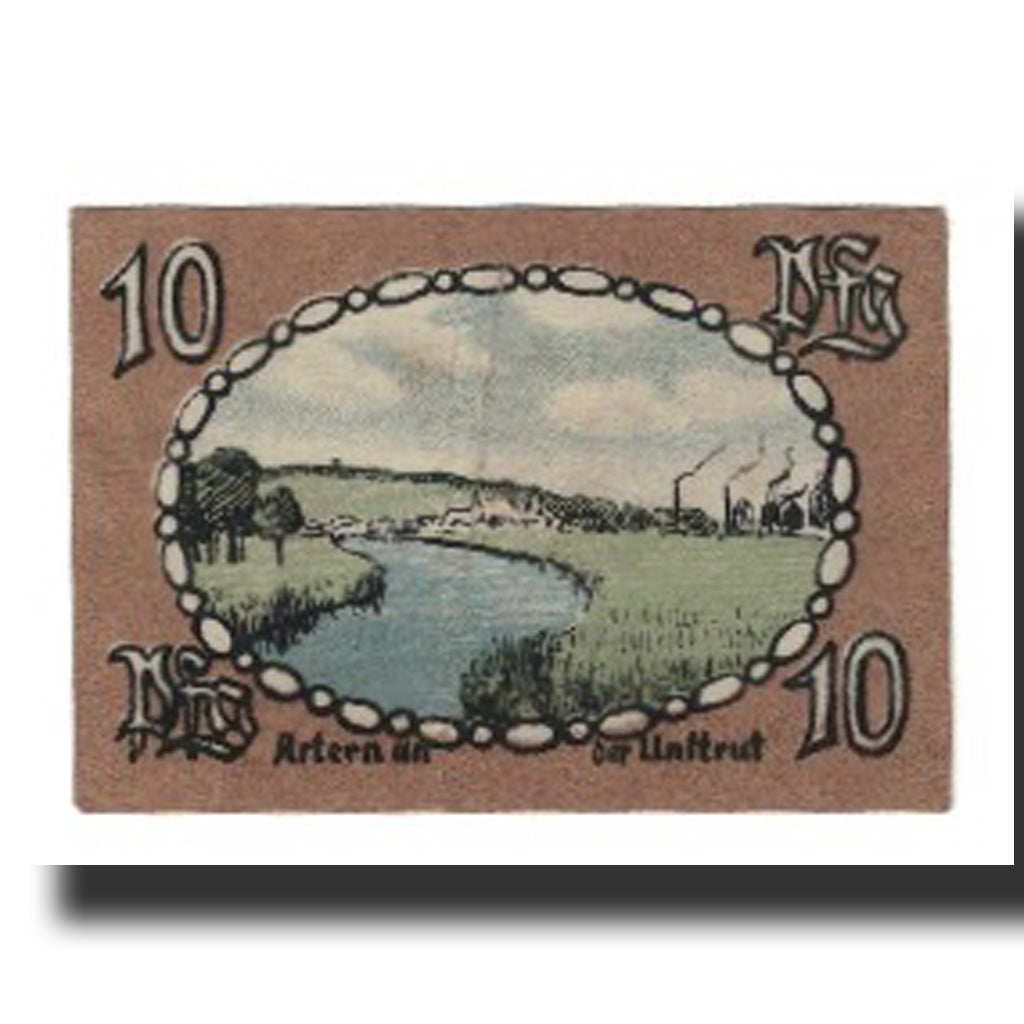 Banknote, Germany, Artern Stadt, 10 Pfennig, paysage, 1921, 1921-01-01
