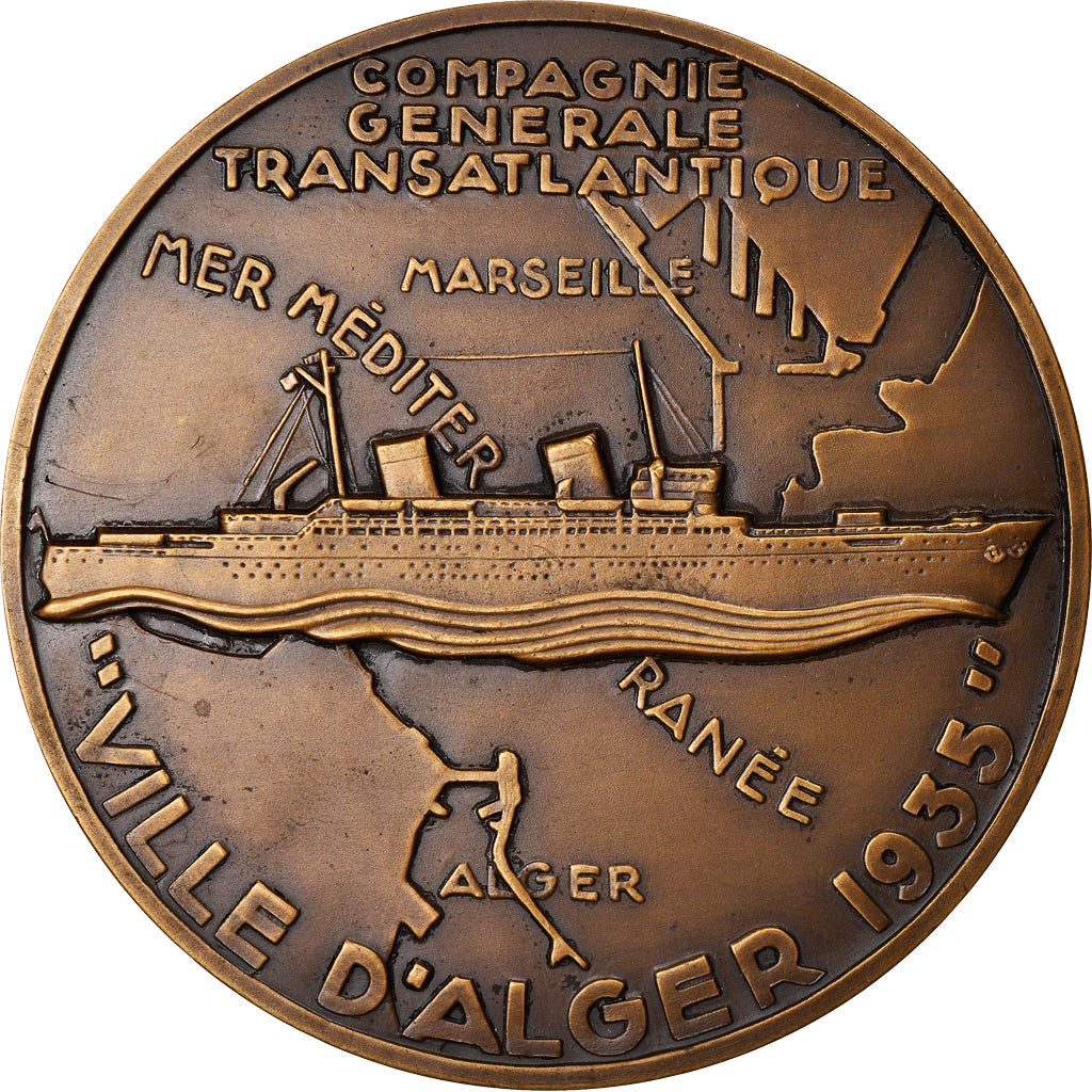 Frankrijk, Medaille, Compagnie Générale Transatlantique, Ville d'Alger