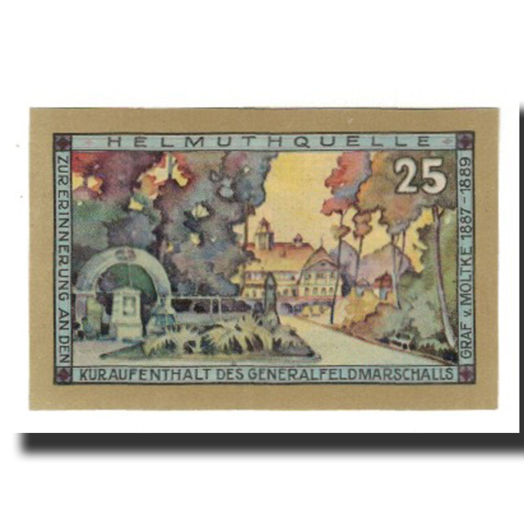 Banknote, Germany, Kudowa Bad Gemeinde, 25 Pfennig, paysage, undated (1921)