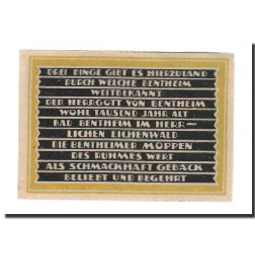 Banknote, Germany, Bentheim Stadt, 25 Pfennig, Texte, undated (1921), AU(55-58)