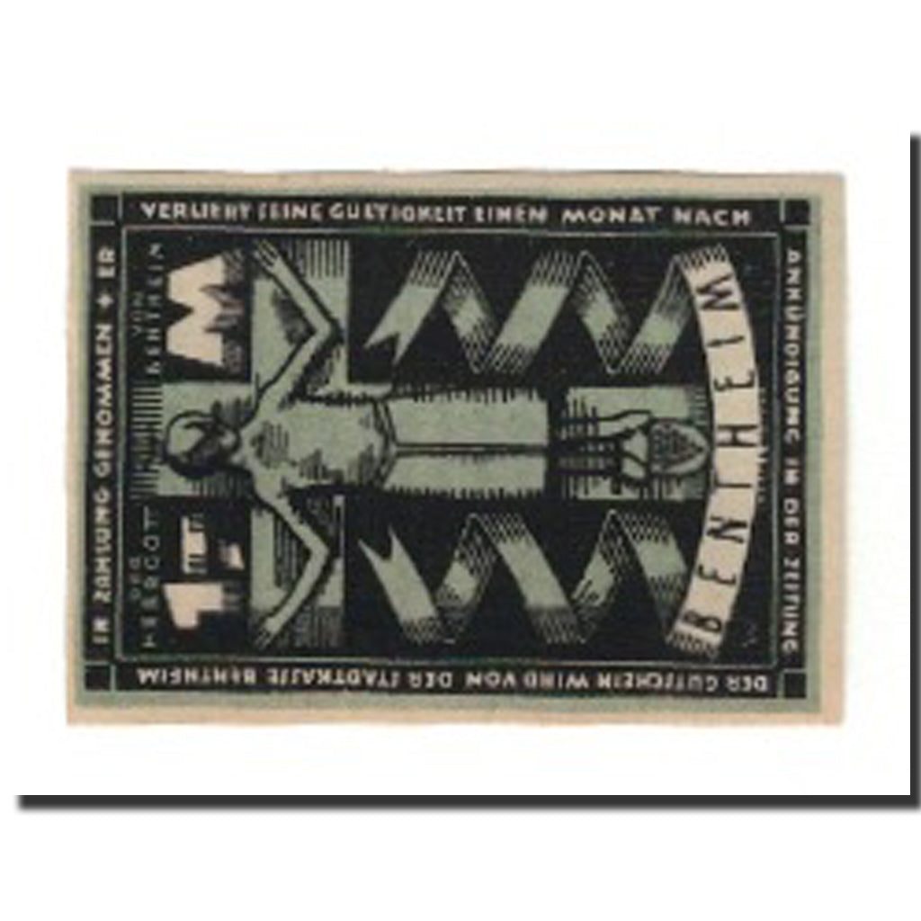 Banknote, Germany, Bentheim Stadt, 1 Mark, Texte, undated (1921), AU(55-58)