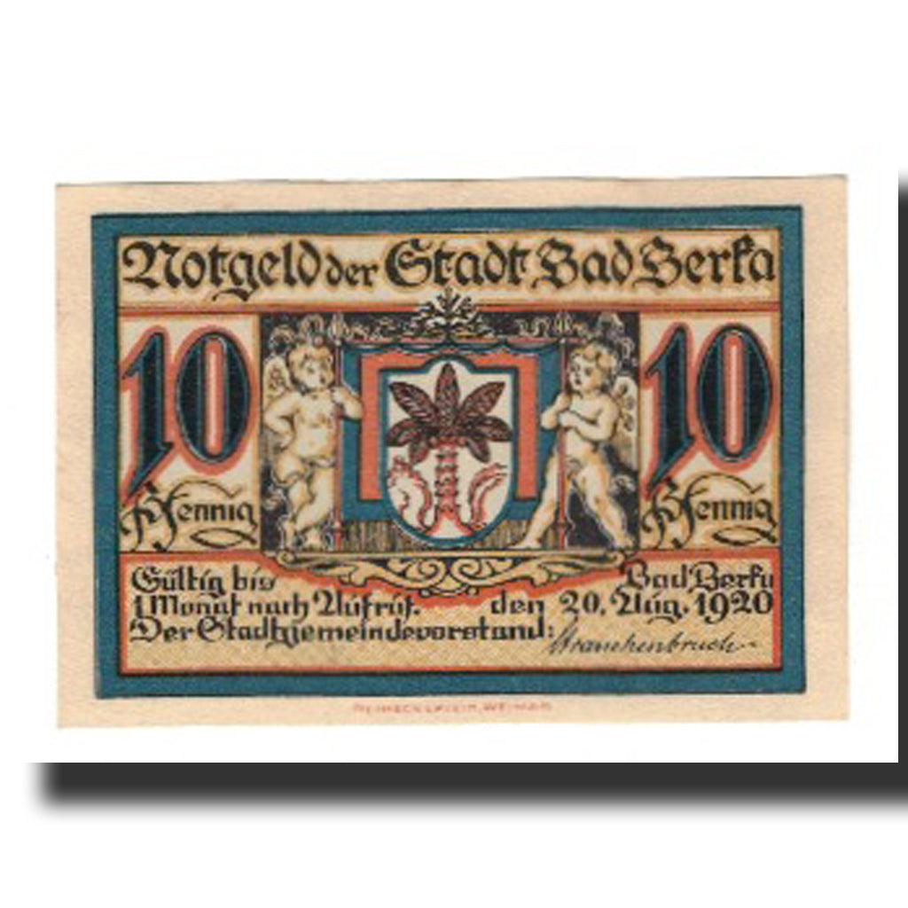 Banknote, Germany, Berka, Bad Stadt, 10 Pfennig, Photographie, 1920, 1920-08-20