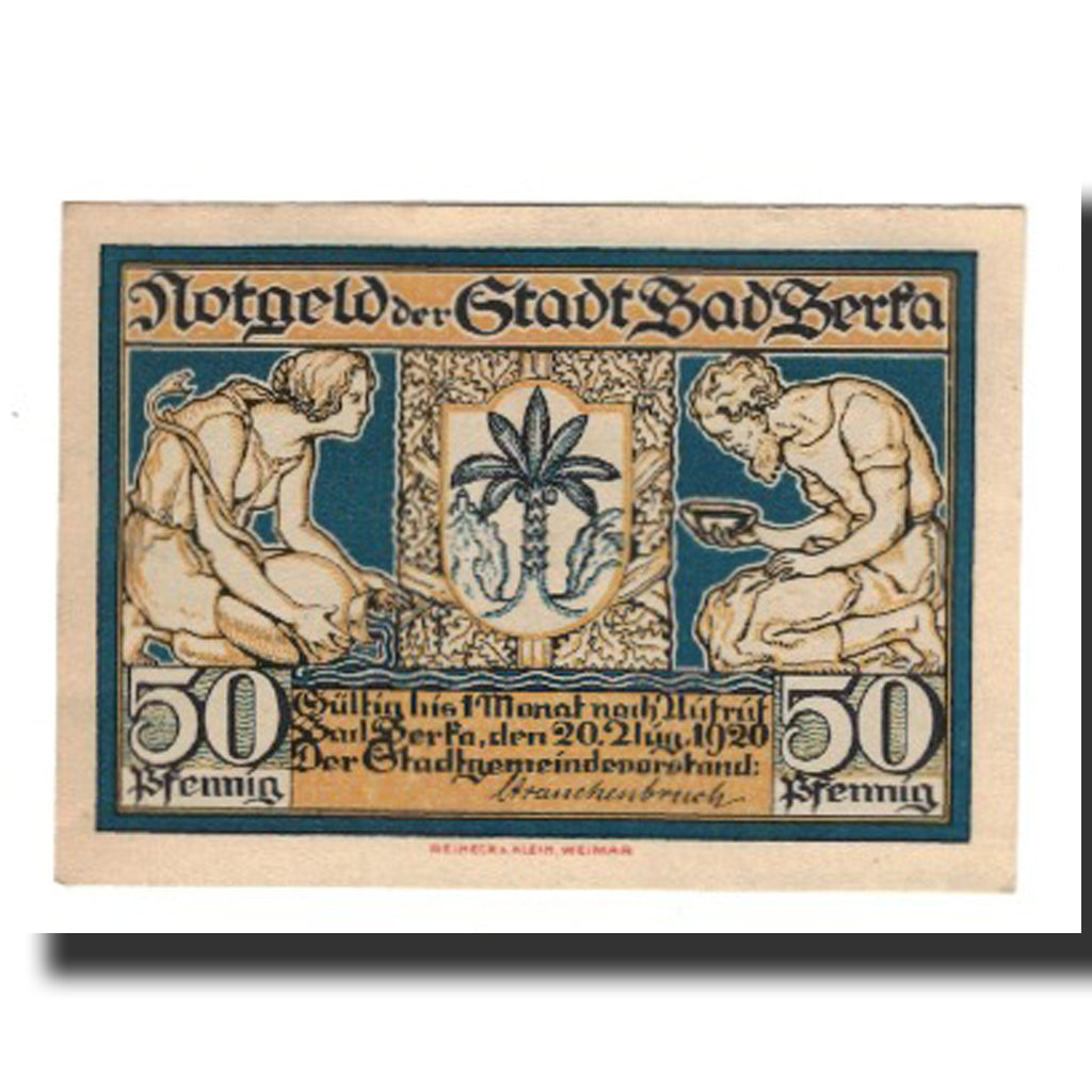 Banknote, Germany, Berka, Bad Stadt, 50 Pfennig, Photographie, 1920, 1920-08-20