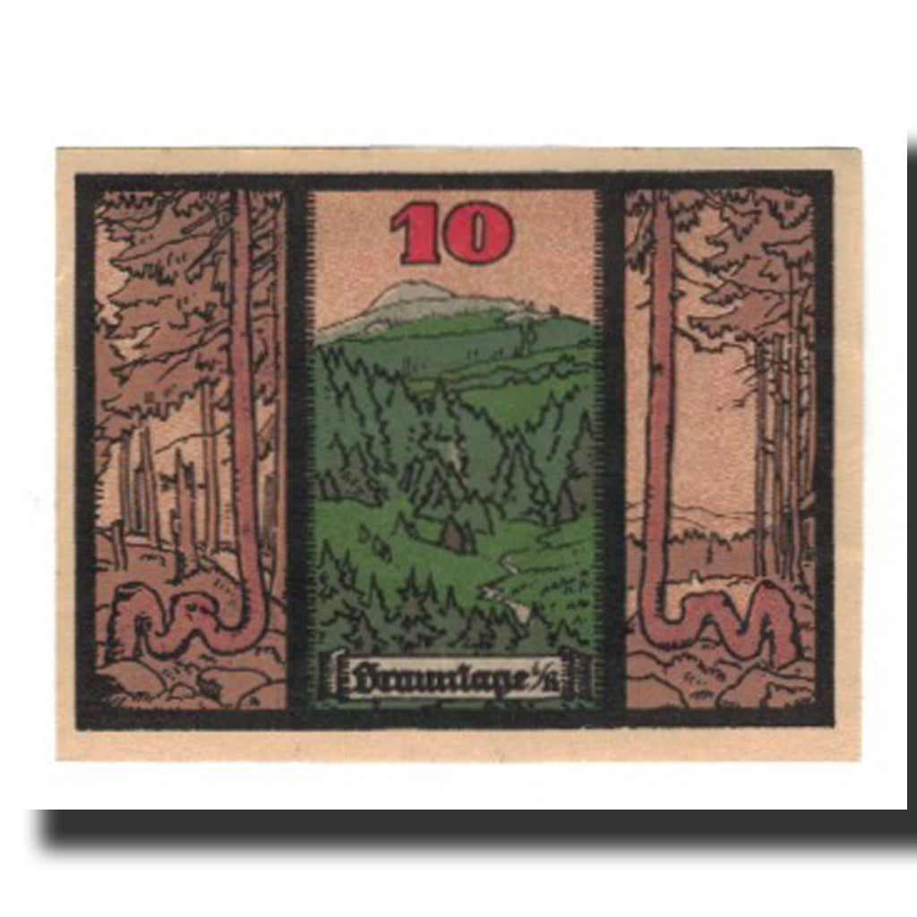Banknote, Germany, Braunlage Gemeinde, 10 Pfennig, paysage, 1921, 1921-12-31
