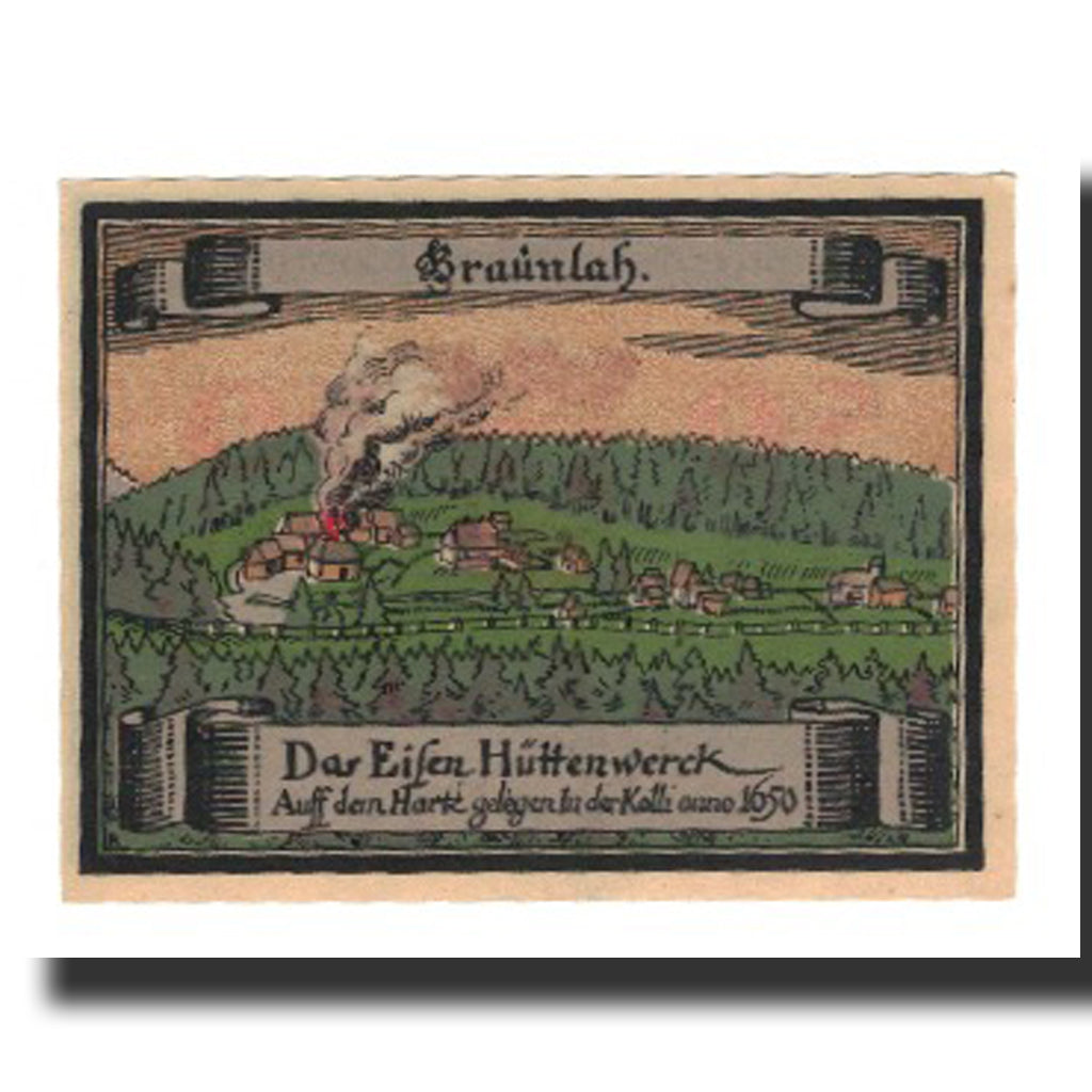 Banknote, Germany, Braunlage Gemeinde, 50 Pfennig, paysage, 1921, 1921-12-31