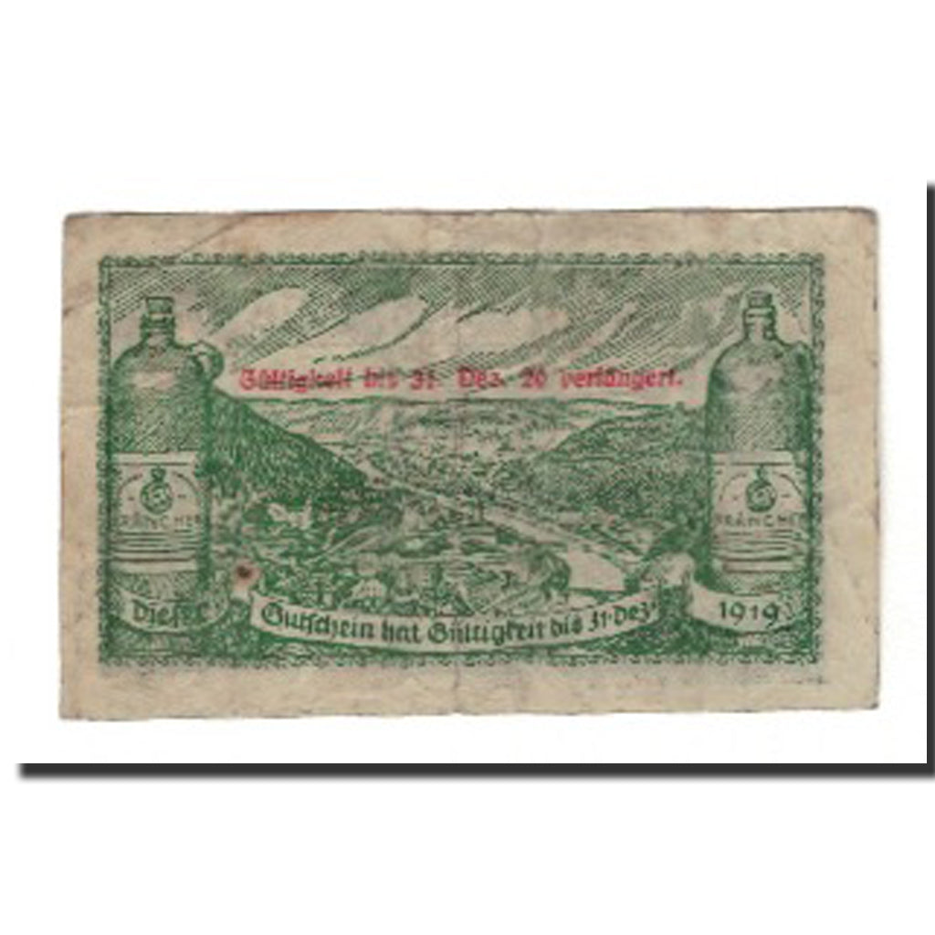 Banknote, Germany, Ems, Bad Stadt, 10 Pfennig, paysage, 1920, 1920-12-31