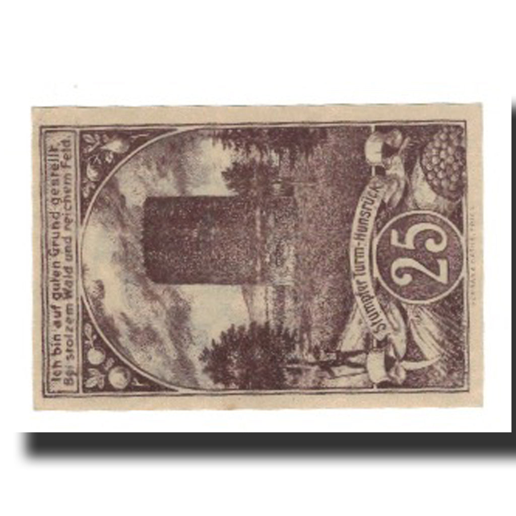Banknote, Germany, Berncastel-Cues Kreis, 25 Pfennig, ruine, 1920, 1920-12-01