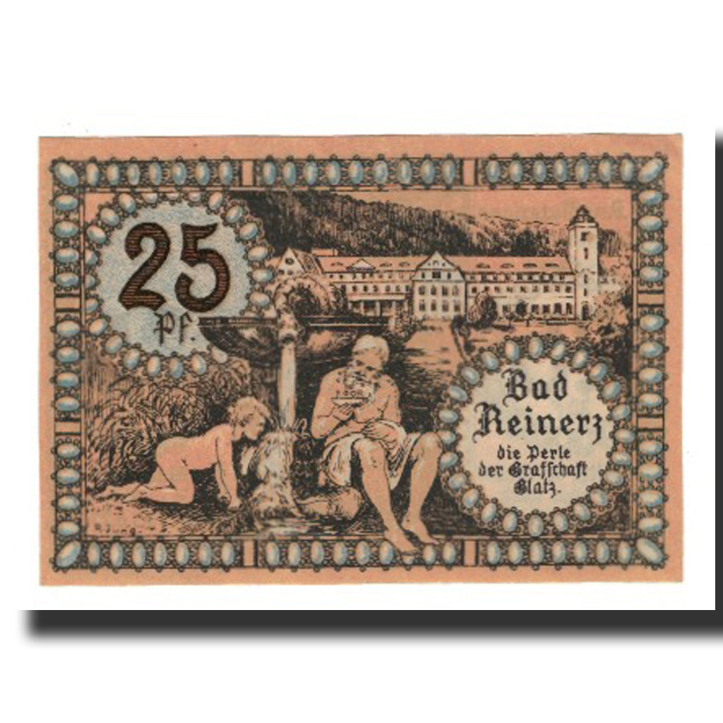 Banknote, Germany, Reinerz, Bad Stadt, 25 Pfennig, paysage 2, 1921, 1921-06-01