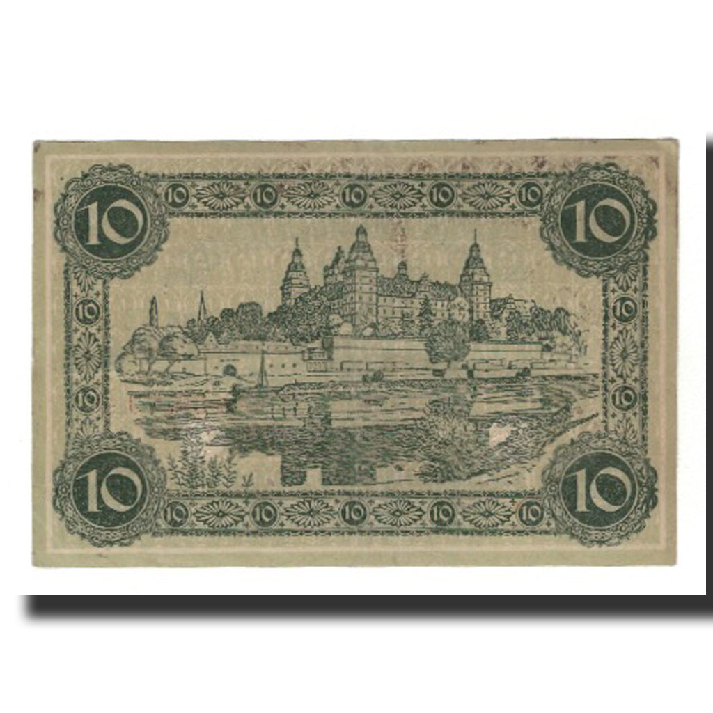 Banknote, Germany, Aschaffenburg Stadt, 10 Mark, paysage, AU(55-58), Mehl:022.02