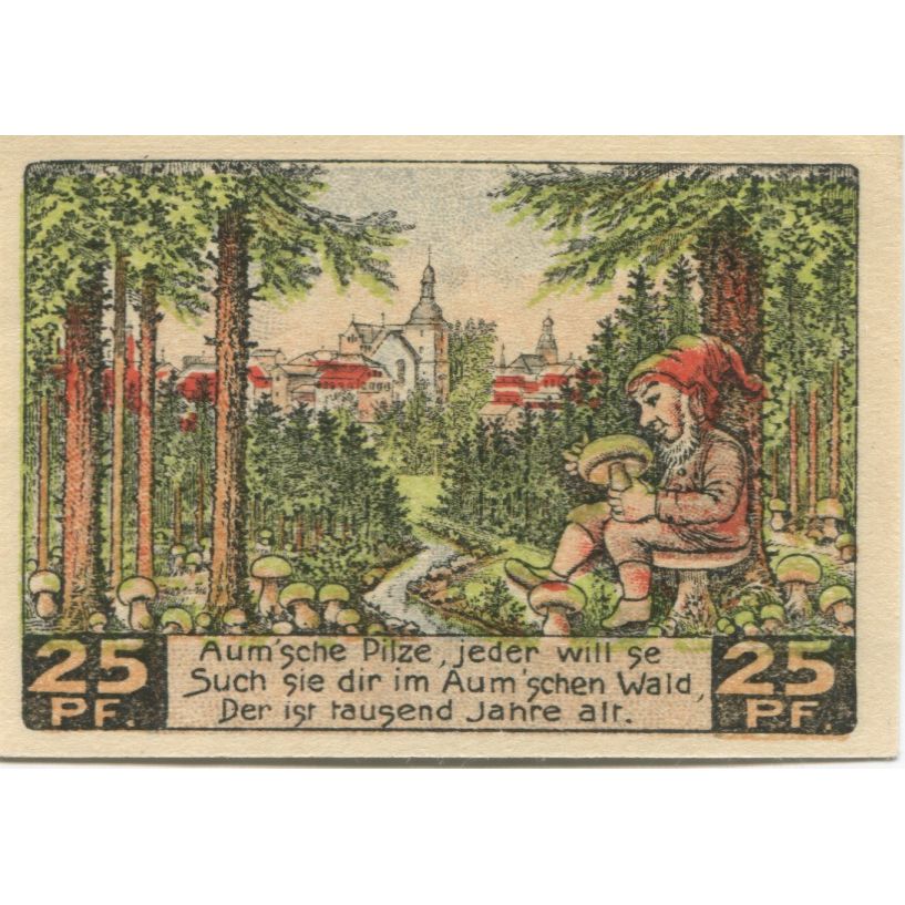 Banknote, Germany, Auma Stadt, 25 Pfennig, paysage, 1921, 1921-04-01, AU(55-58)