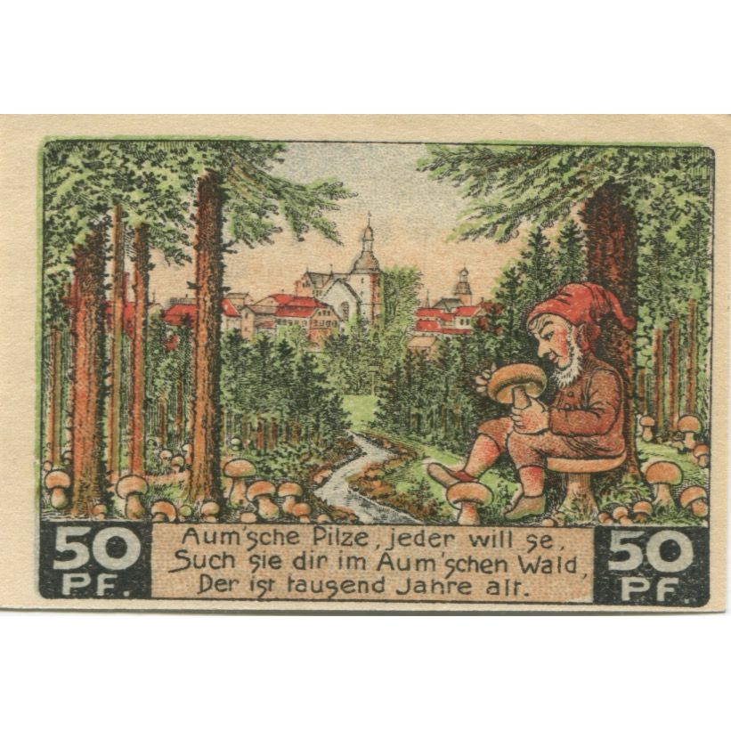 Banknote, Germany, Auma Stadt, 50 Pfennig, paysage, 1921, 1921-04-01, AU(55-58)