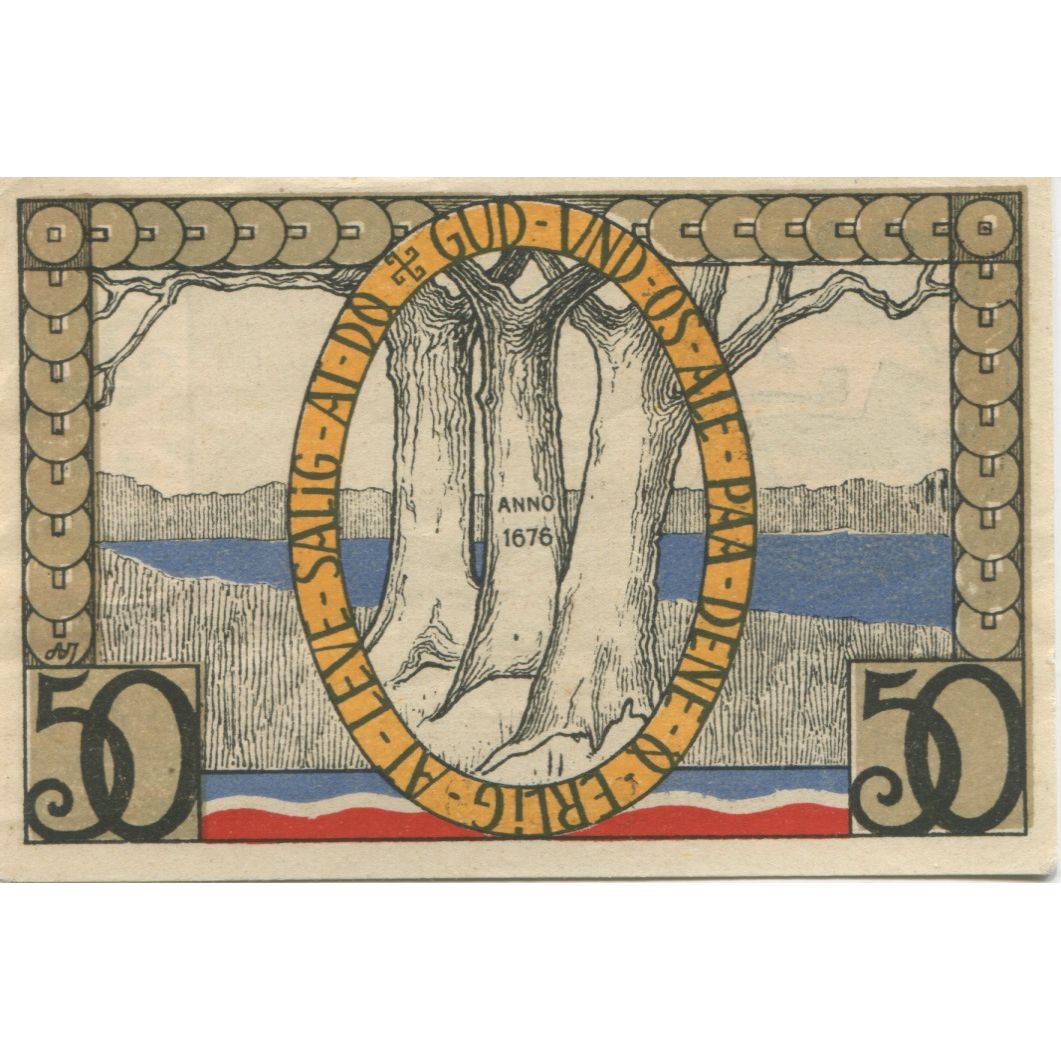 Banknote, Germany, Augustenburg Stadt, 50 Pfennig, Arbres, 1920, 1920-08-01