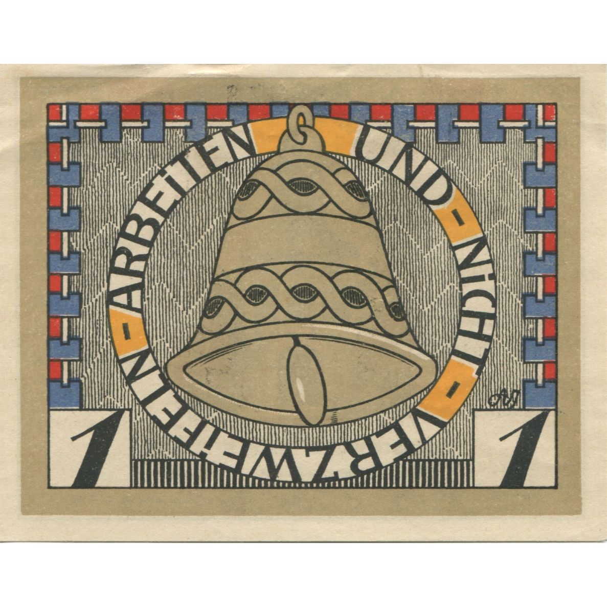 Banknote, Germany, Augustenburg Stadt, 1 Mark, cloche, 1920, 1920-08-01