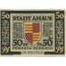 Billet, Allemagne, Ahaus Stadt, 50 Pfennig, paysage, 1921, 1921-06-07, SUP