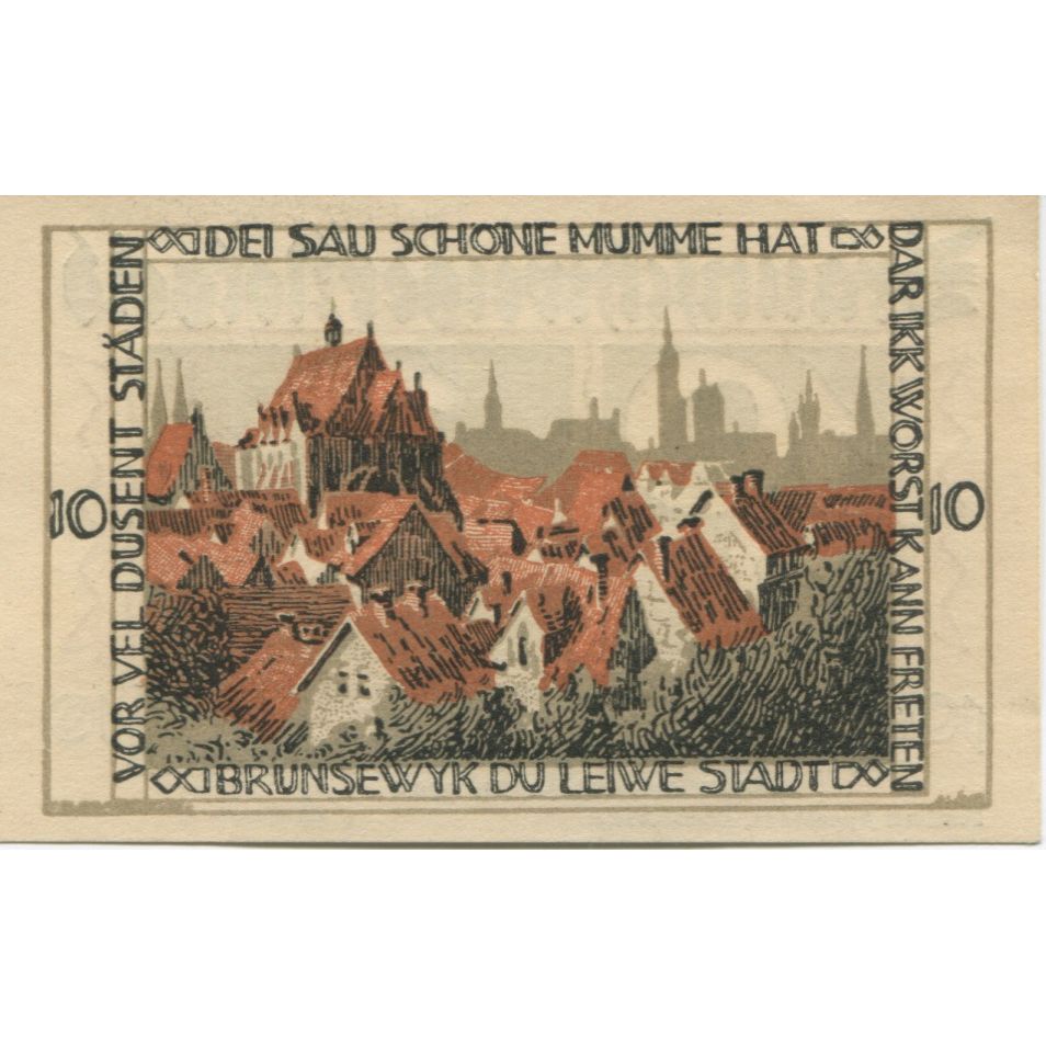 Banknote, Germany, Braunschweig Braunschweigische Staatsbank, 10 Pfennig