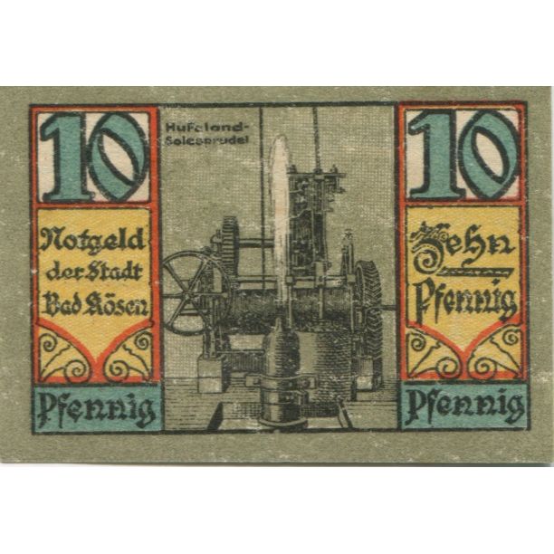 Banknote, Germany, Kösen Bad Stadt, 10 Pfennig, machine, 1921, 1921-06-01