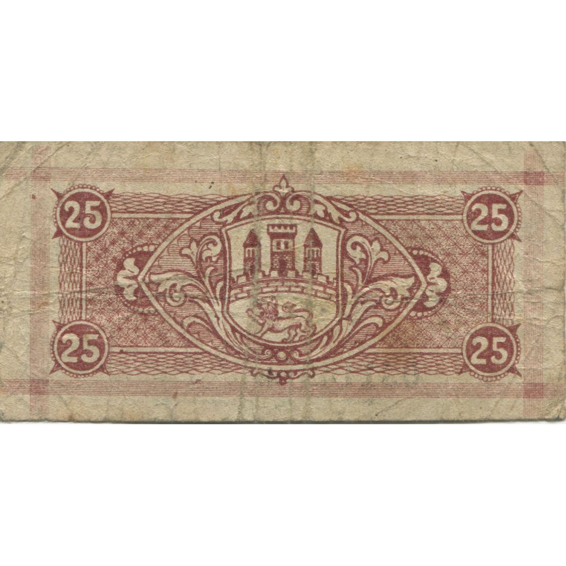 Billet, Allemagne, Biedenkopf Stadt, 25 Pfennig, Blason, 1920, 1920-08-15, TB+
