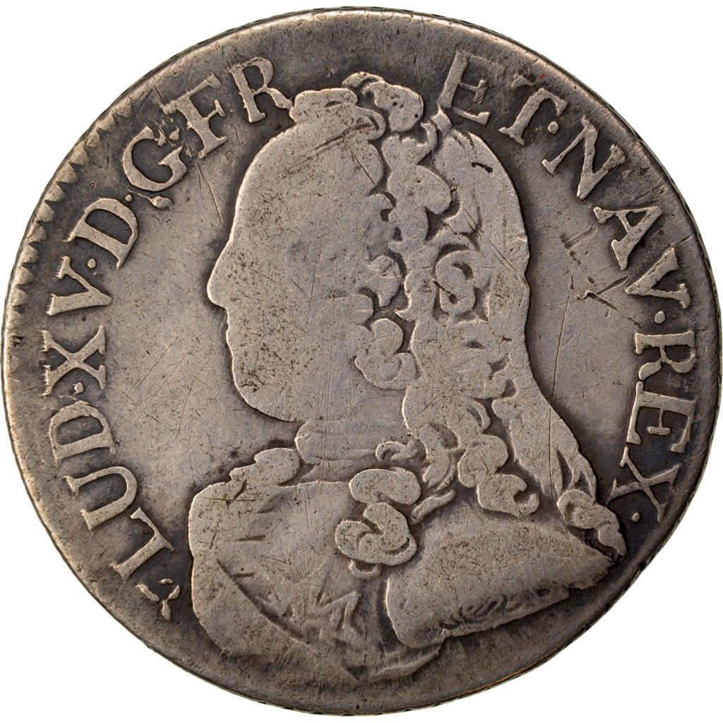 France, Louis XV, 24 Sols, 1/5 ECU, 1/5 Écu aux branches d'olivier, 1728
