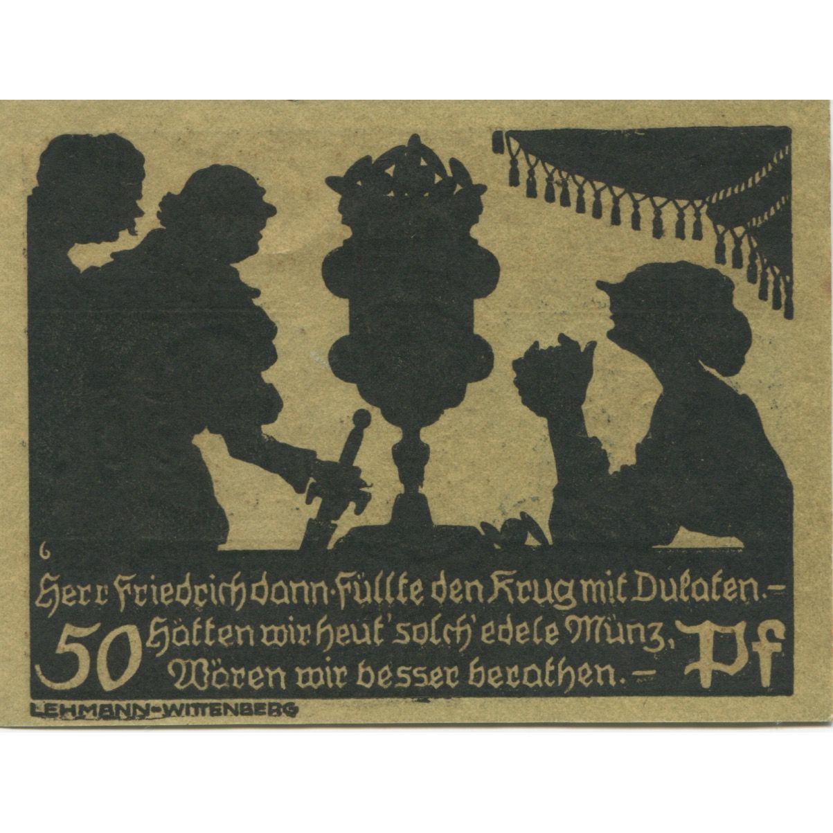 Banknote, Germany, Schmiedeberg, Bad Stadt, 50 Pfennig, personnage 5, 1921