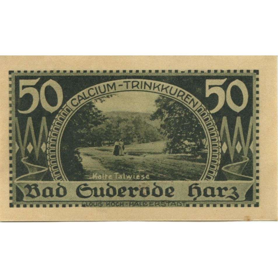 Banknote, Germany, Suderode im Harz Gemeinde, 50 Pfennig, paysage 5, 1921