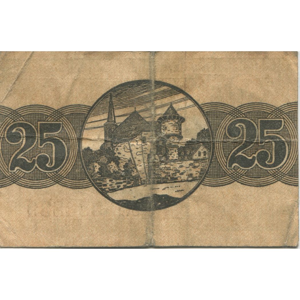 Banknote, Germany, Bitburg Stadt, 25 Pfennig, Batiment, 1920, 1920-04-01