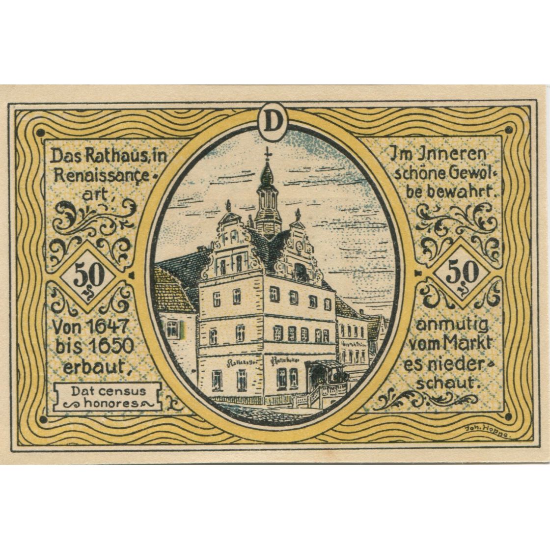 Banknote, Germany, Colditz Stadt, 50 Pfennig, Batiment, 1921, 1921-09-01