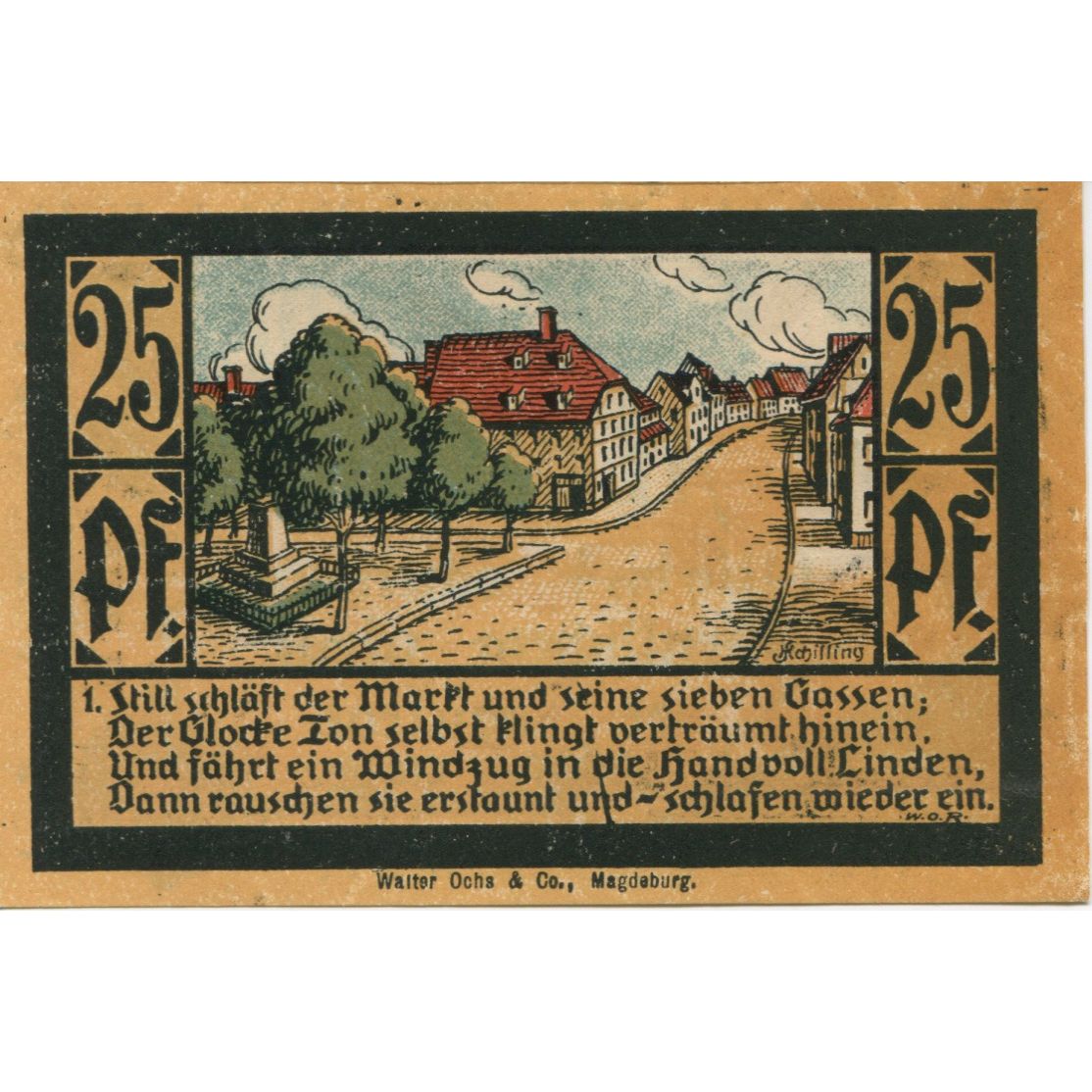 Banknote, Germany, Calbe a.d. Saale Stadt, 25 Pfennig, rue, undated (1921)