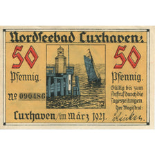 Billet, Allemagne, Cuxhaven Stadt, 50 Pfennig, personnage, 1921, SUP, Mehl:249.2