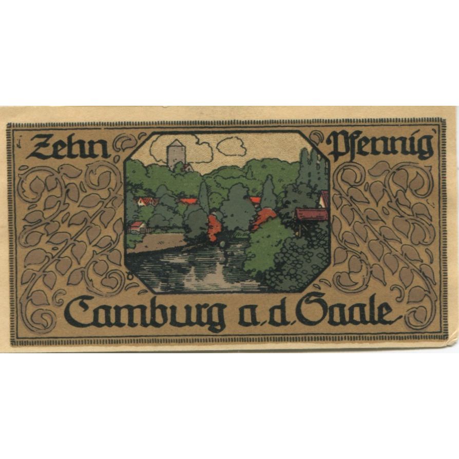Banknote, Germany, Camburg a.d. Saale Stadt, 10 Pfennig, paysage, 1921