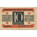 Banknote, Germany, Düsseldorf Stadt, 10 Pfennig, valeur faciale, 1921