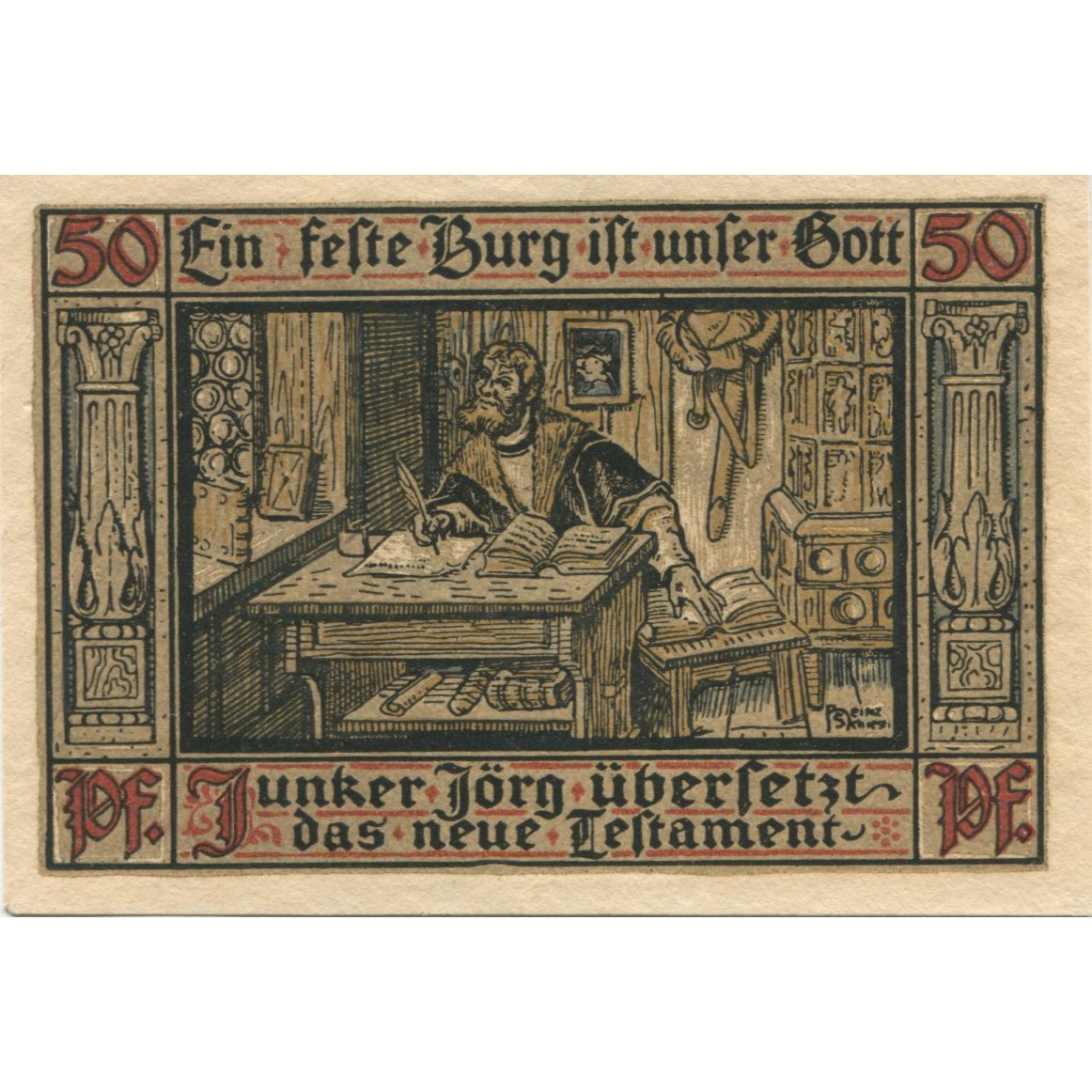 Banknote, Germany, Eisenach Stadt, 50 Pfennig, personnage 2, 1921, 1921-05-31