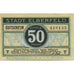 Billet, Allemagne, Elberfeld Stadt, 50 Pfennig, valeur faciale, 1919