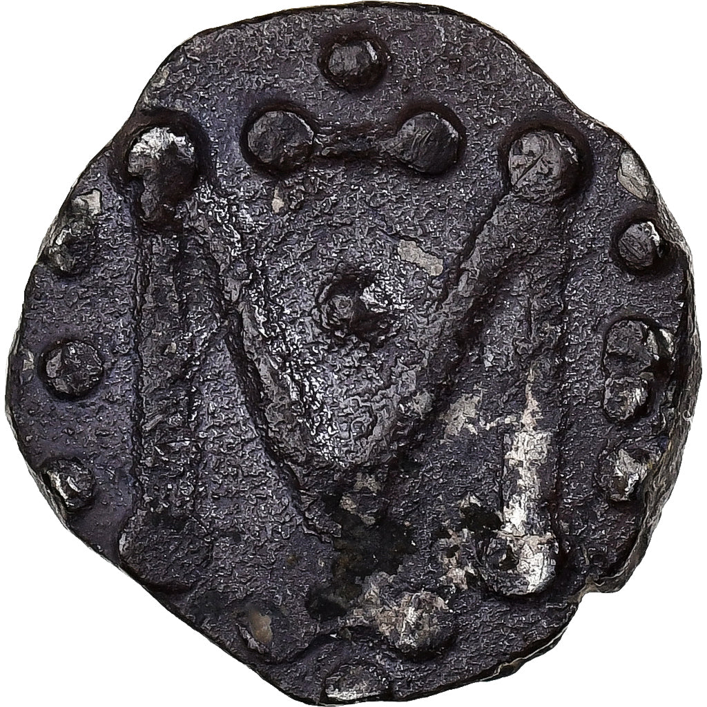 Francia, Denier au M, ca. 700-750, Marseille, Plata, BC+