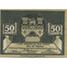 Banknote, Germany, Einbeck Stadt, 50 Pfennig, Eglise, 1920, 1920-12-20