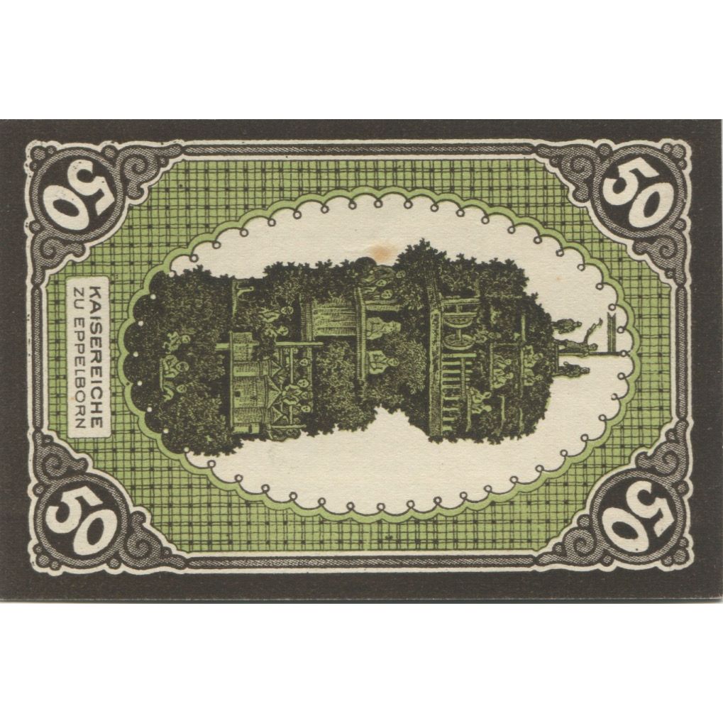 Banknote, Germany, Eppelborn Dirmingen Burgermeisterel, 50 Pfennig, personnage