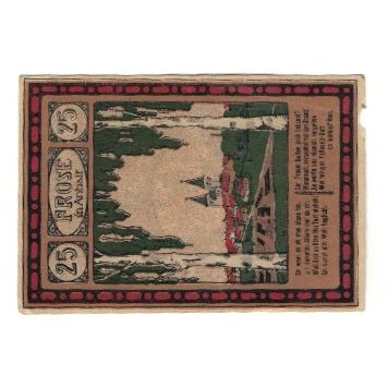 Banknote, Germany, Frose Gemeinde, 25 Pfennig, paysage, 1921, 1921-03-15