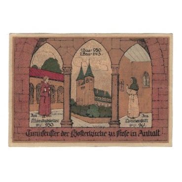 Billet, Allemagne, Frose Gemeinde, 50 Pfennig, personnage 3, 1921, 1921-03-15