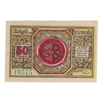 Geldschein, Deutschland, Freienwalde Stadt, 50 Pfennig, personnage, 1920, VZ